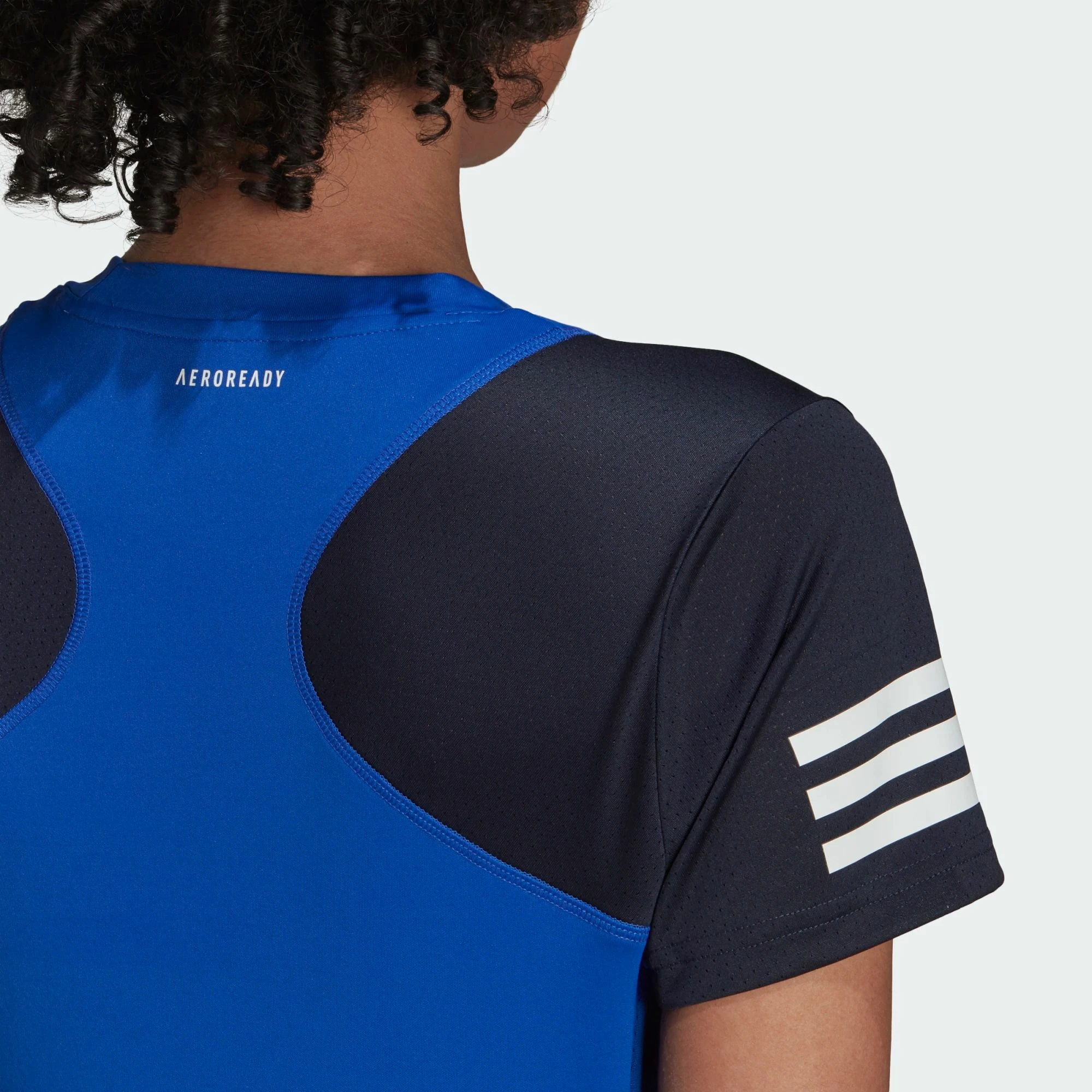 Adidas Club 3-Stripes T-Shirt Damen Blau - Marine - Weiß – Bild 2