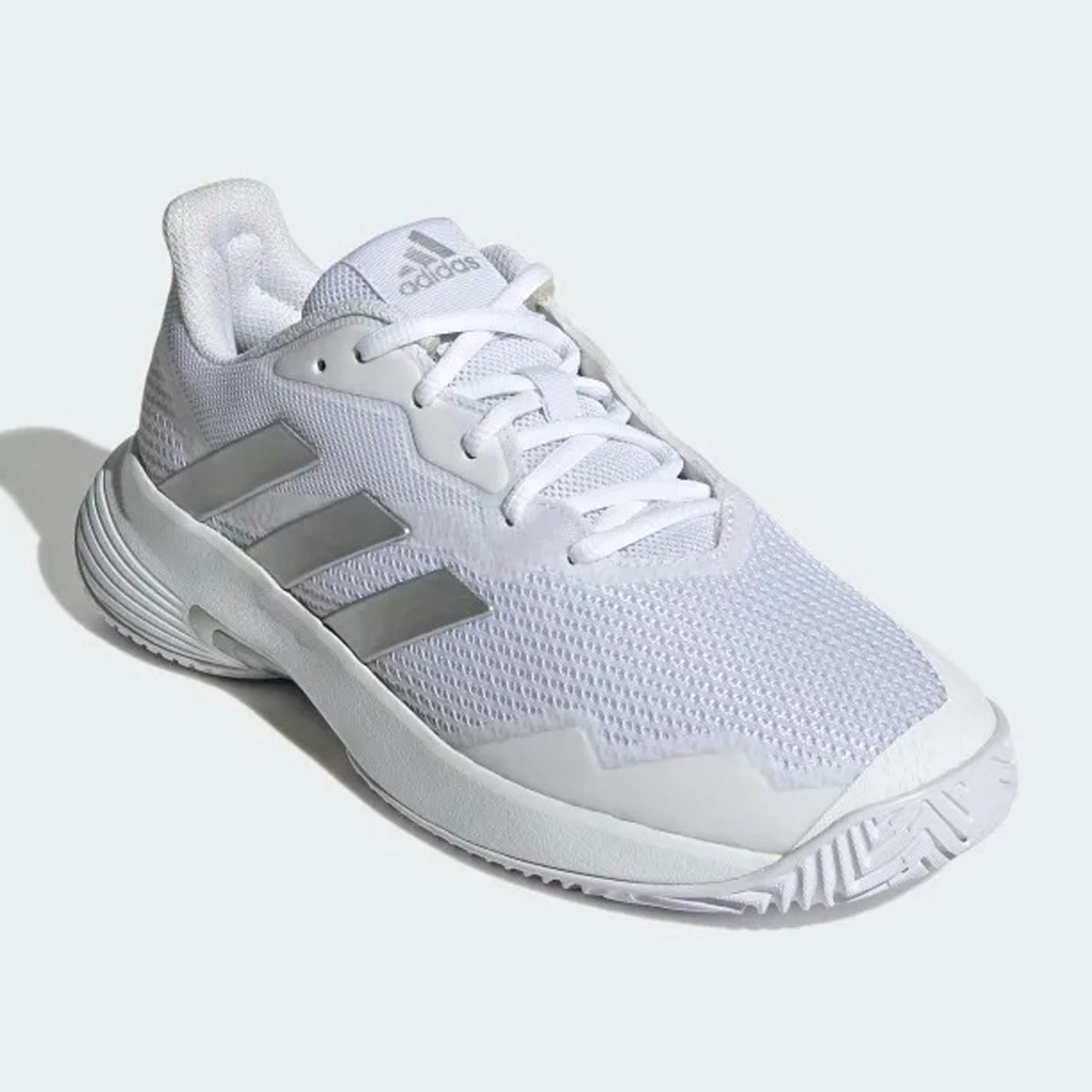 Adidas CourtJam Control Tennisschuhe Damen Weiß - Silber – Bild 2