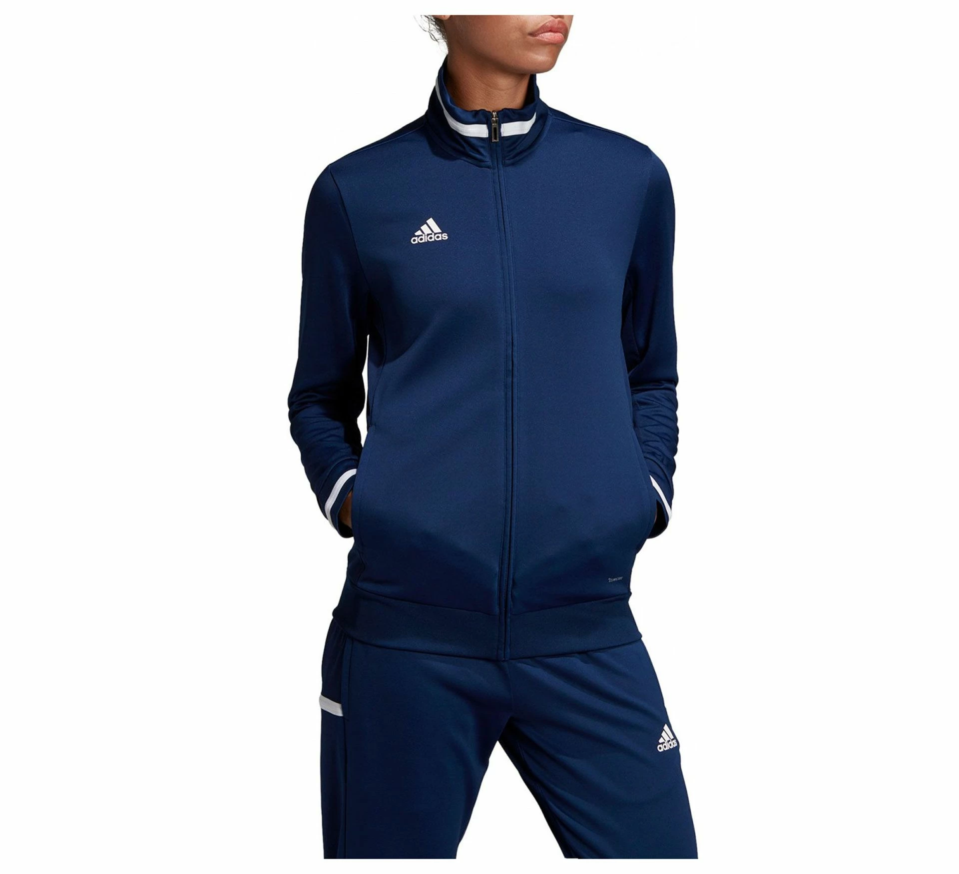 Adidas T19 Trainingsjacke Damen Marine - Weiß – Bild 5