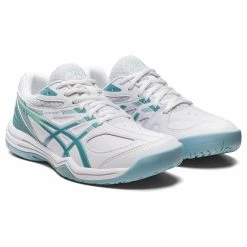 Asics Court Slide 2 Tennisschuhe Damen Weiß - Hellblau