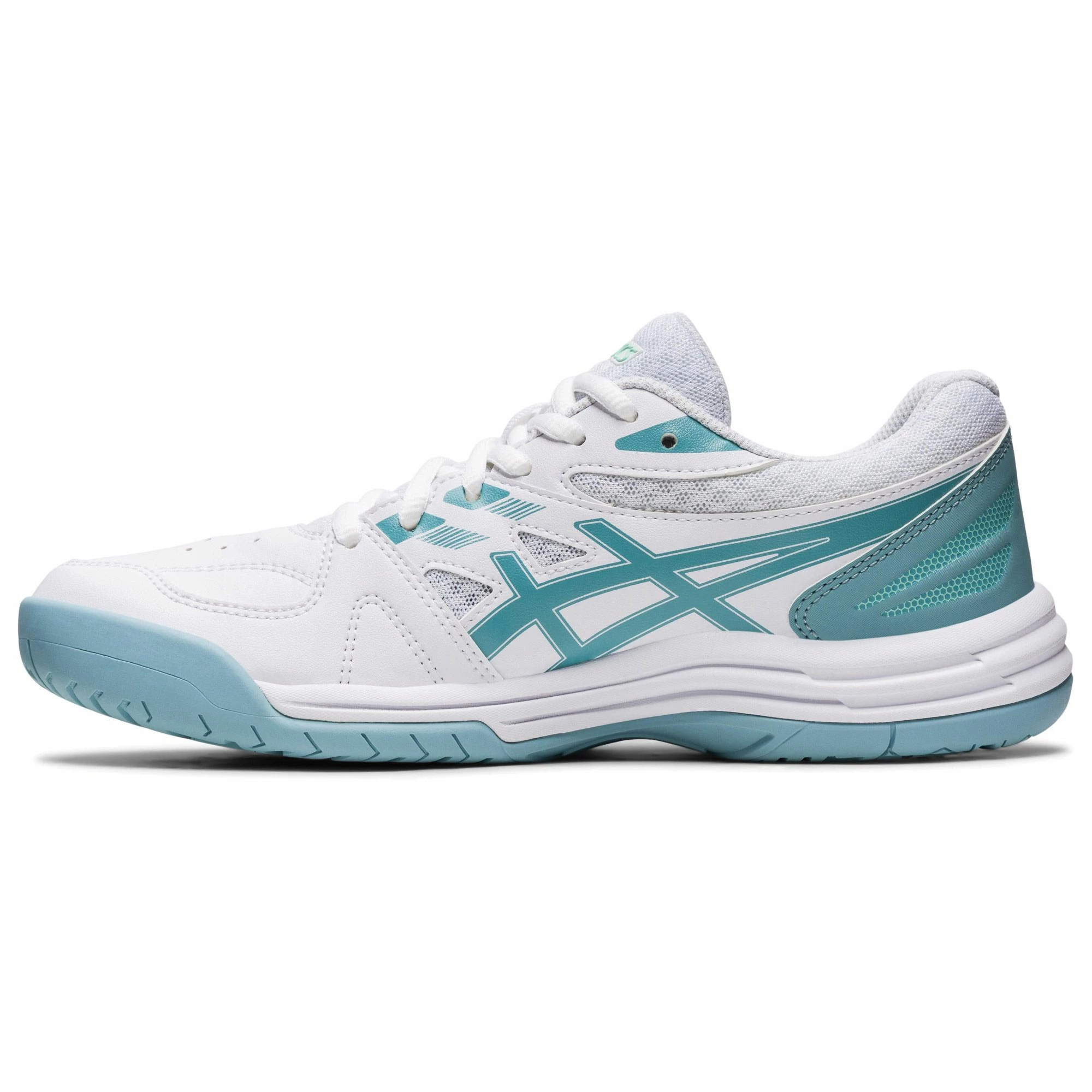 Asics Court Slide 2 Tennisschuhe Damen Weiß - Hellblau – Bild 4