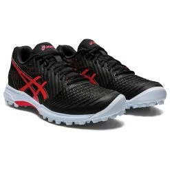 Asics Field Ultimate FF Hockeyschuh Damen Schwarz - Rot - Hellblau