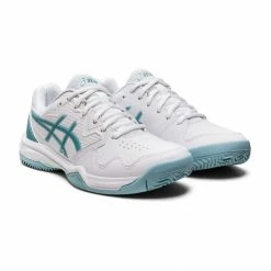 Asics Gel-Dedicate 7 Clay Tennisschuhe Damen Weiß - Hellblau
