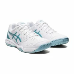 Asics Gel-Dedicate 7 Tennisschuhe Damen Weiß - Hellblau