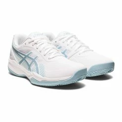 Asics Gel-Game 8 Clay/OC Tennisschuhe Damen Weiß - Hellblau