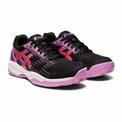 Asics Gel-Padel Exclusive 6 Padelschuhe Damen Schwarz - Violett - Rot