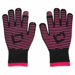 Brabo Swipe Winter Hockeyhandschuhe Schwarz - Rosa