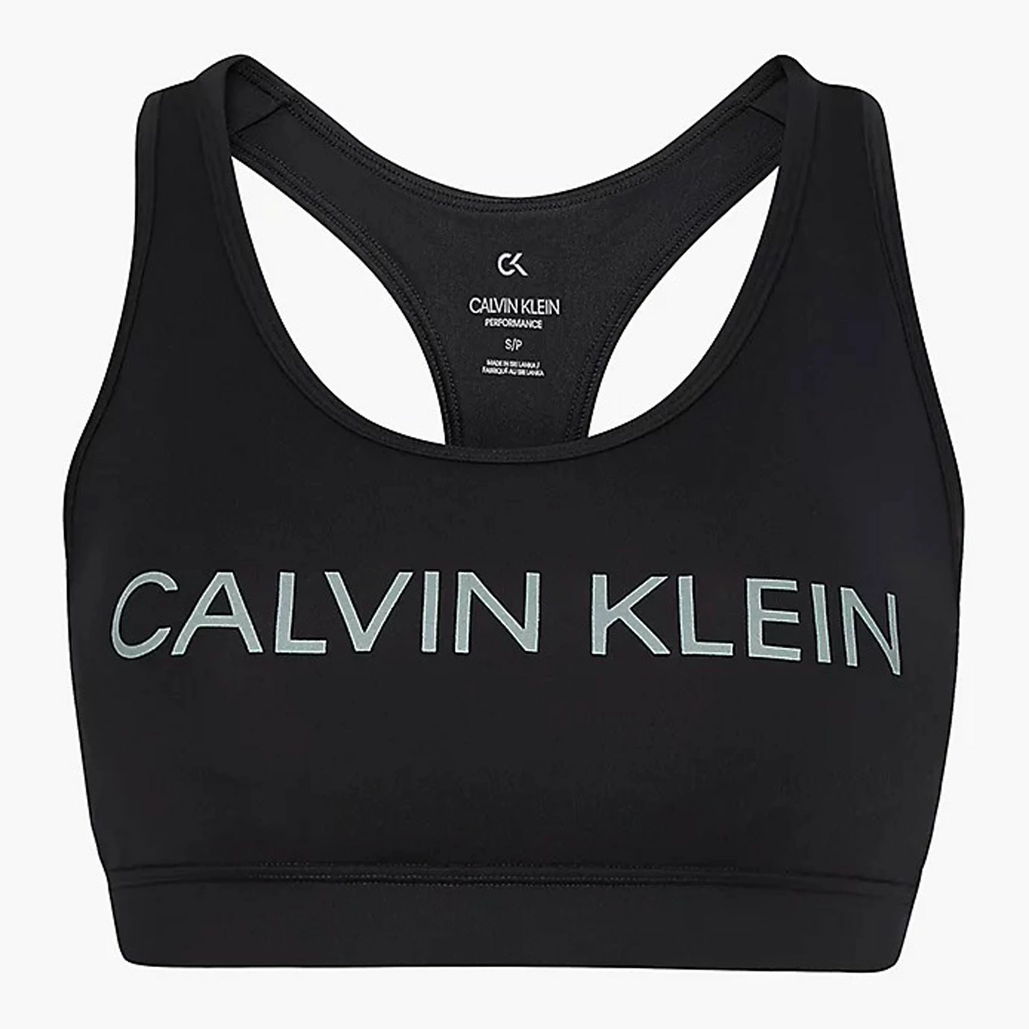 Calvin Klein Medium Support Sport BH Damen Schwarz - Weiß – Bild 5