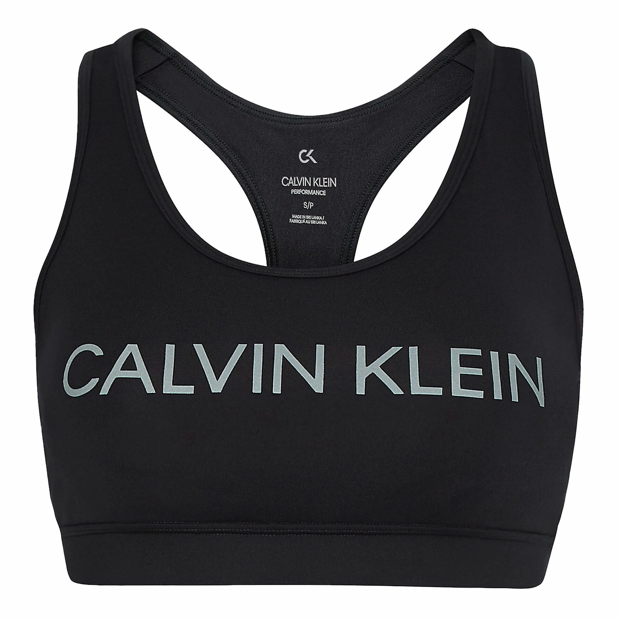 Calvin Klein Medium Support Sport BH Damen Schwarz - Weiß – Bild 6