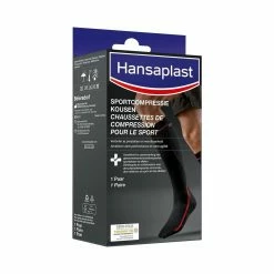 Hansaplast Sport Kompressionstrümpfe Schwarz - Rot