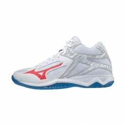 Mizuno Thunder Blade 3 Mid Indoorschuhe Senior Weiß - Rot - Blau