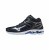 Mizuno Wave Voltage Mid Indoorschuhe Senior Dunkelblau - Silber
