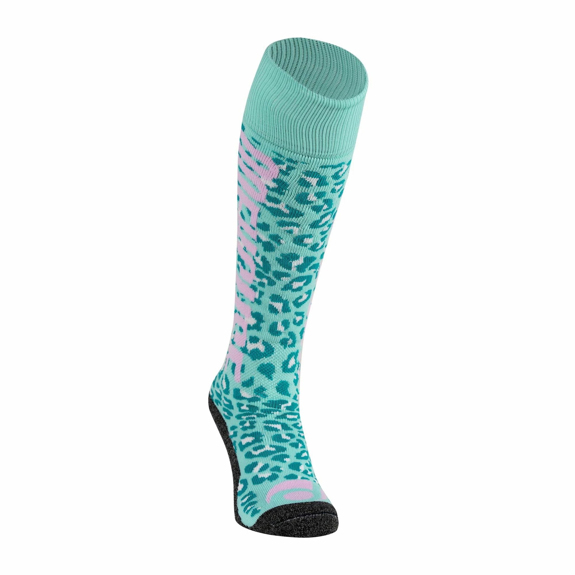 Princess Leopard Hockeystrümpfe Mint Grün - Rosa - Schwarz 1 Princess Leopard Hockeystrümpfe Mint Grün - Rosa - Schwarz