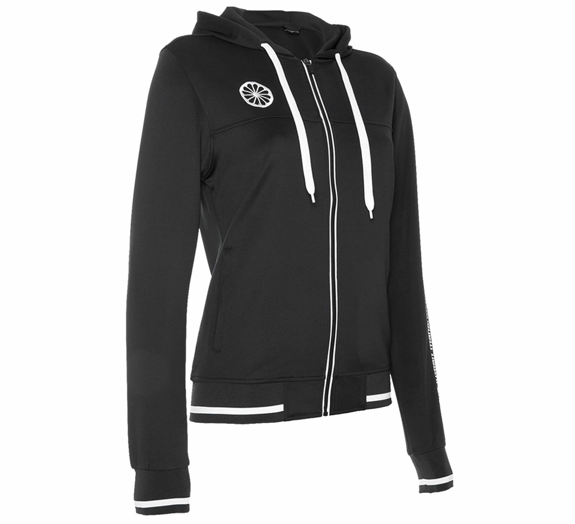 The Indian Maharadja Tech Hooded Trainingsjacke Damen Schwarz - Weiß – Bild 3