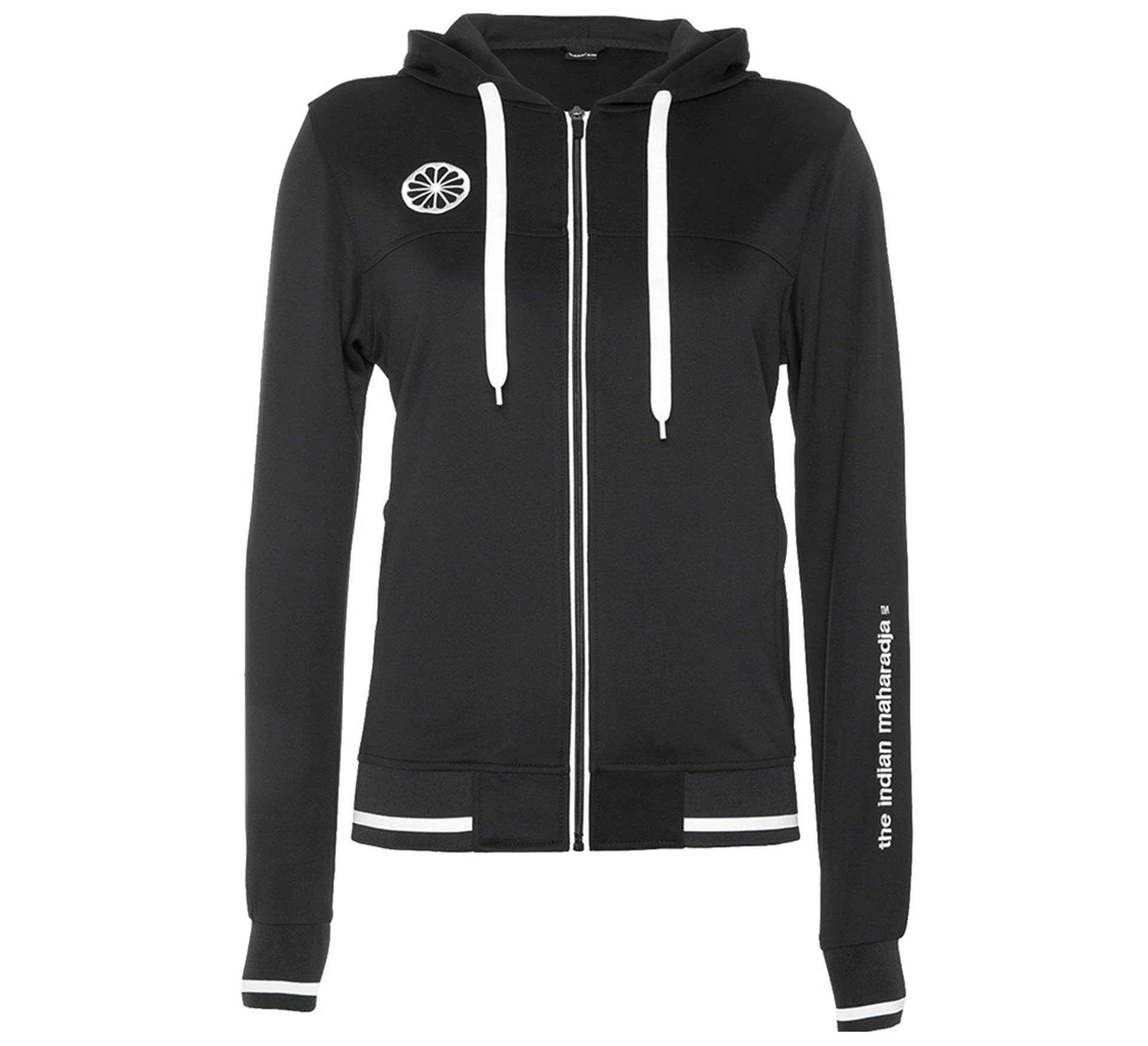 The Indian Maharadja Tech Hooded Trainingsjacke Damen Schwarz - Weiß